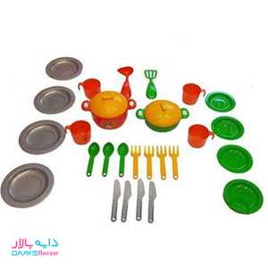 تصویر کلبه آشپزخانه و سرویس آشپزخانه بزرگ زرین تویز M4