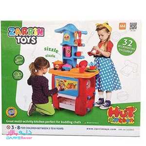 تصویر کلبه آشپزخانه و سرویس آشپزخانه بزرگ زرین تویز M4