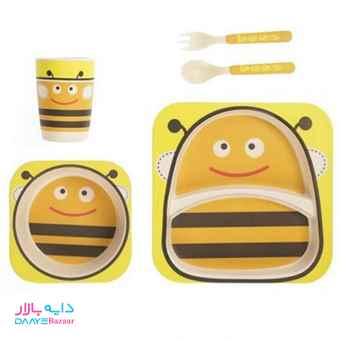تصویر سرویس بشقاب غذاخوری کودک بامبو کد ۰۲