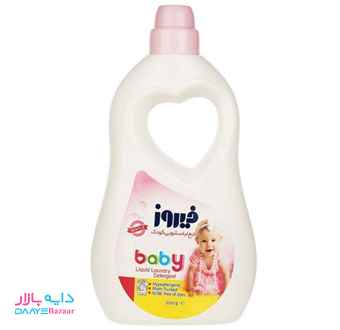 تصویر مایع لباسشویی صورتی کودک فیروز مدل Baby مقدار ۱ لیتر