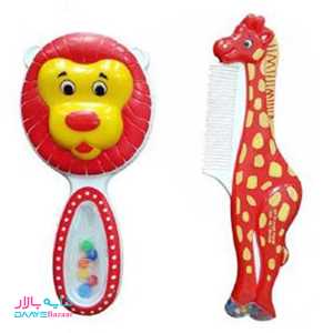 تصویر ست شانه و برس چیکو طرح حیوانات