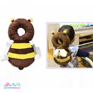 تصویر ضربه گیر سر نوزاد و کودک طرح زنبور گلدوزی شده