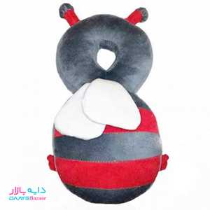 تصویر ضربه گیر سر نوزاد و کودک طرح زنبور گلدوزی شده