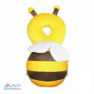 تصویر ضربه گیر سر نوزاد و کودک طرح زنبور گلدوزی شده