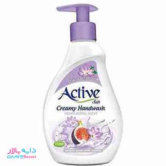 تصویر مایع دستشویی کرمی بنفش اکتیو حجم 350 میلی‌ لیتر
