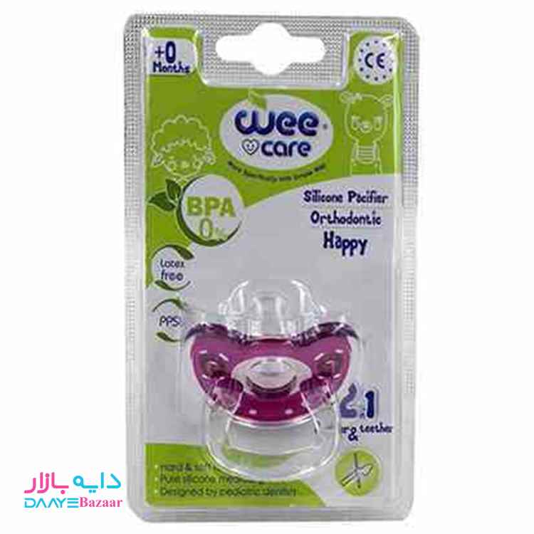 تصویر پستانک ارتودنسی تمام سیلیکونی دو در یک وی کر