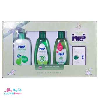 تصویر ست جعبه هدیه محصولات بهداشتی کودک فیروز عصاره آلوئه ورا
