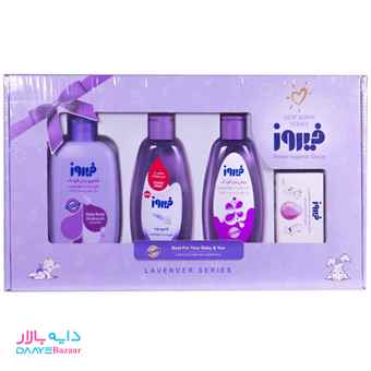 تصویر ست جعبه هدیه محصولات بهداشتی کودک فیروز عصاره اسطوخودوس