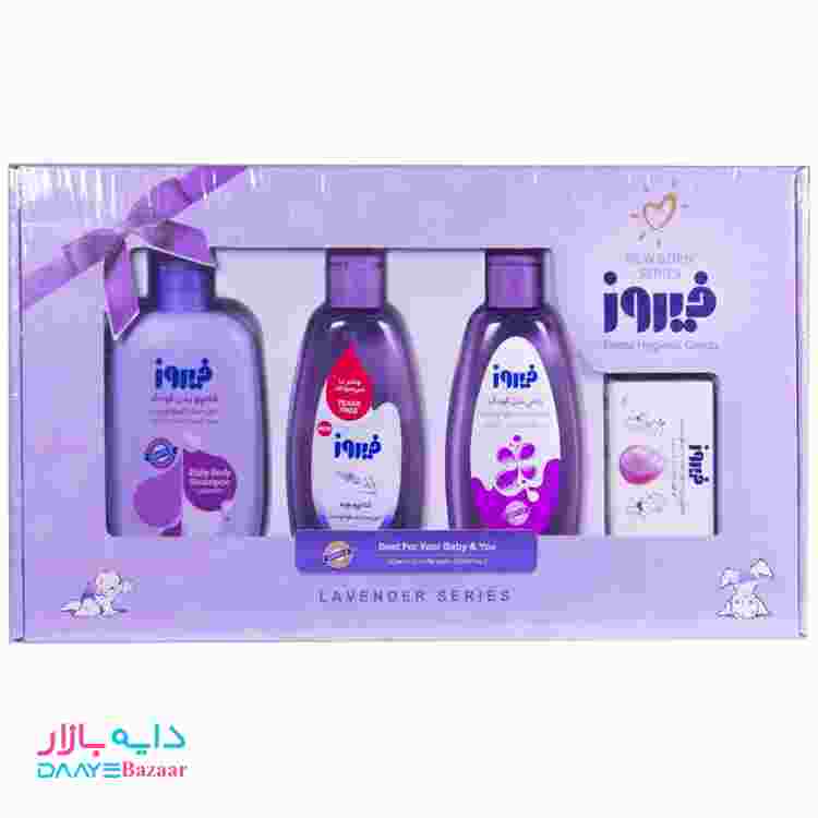 تصویر ست جعبه هدیه محصولات بهداشتی کودک فیروز عصاره اسطوخودوس