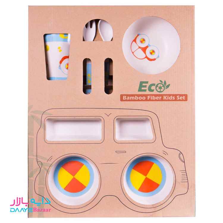 تصویر سرویس  ظرف غذا خوری گیاهی