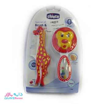 تصویر ست شانه و برس چیکو طرح حیوانات